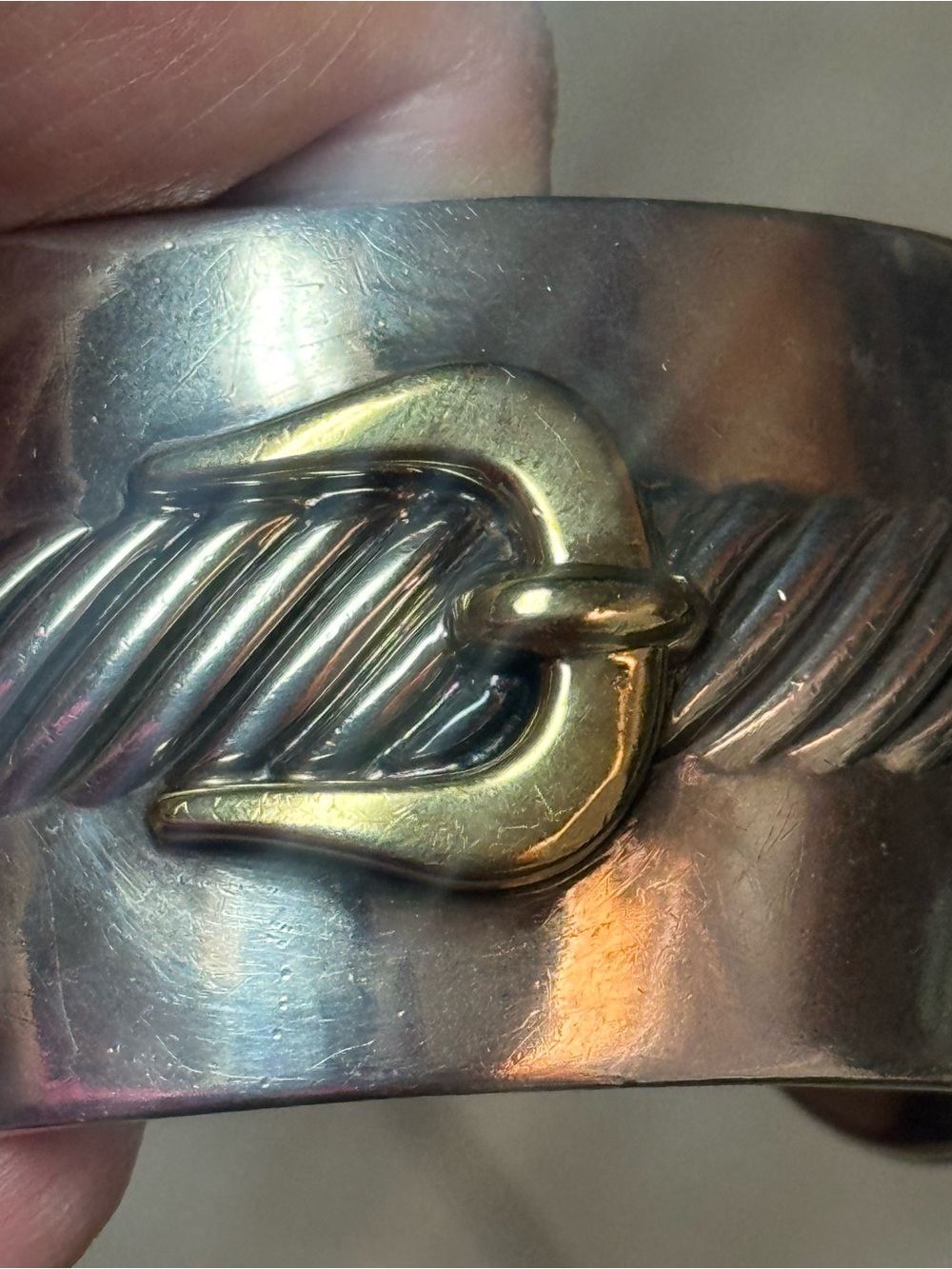 David Yurman wide cuff with 18k Buckle Rare 😳❤️ - Picture 12 of 17